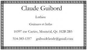 claude guibord luthier